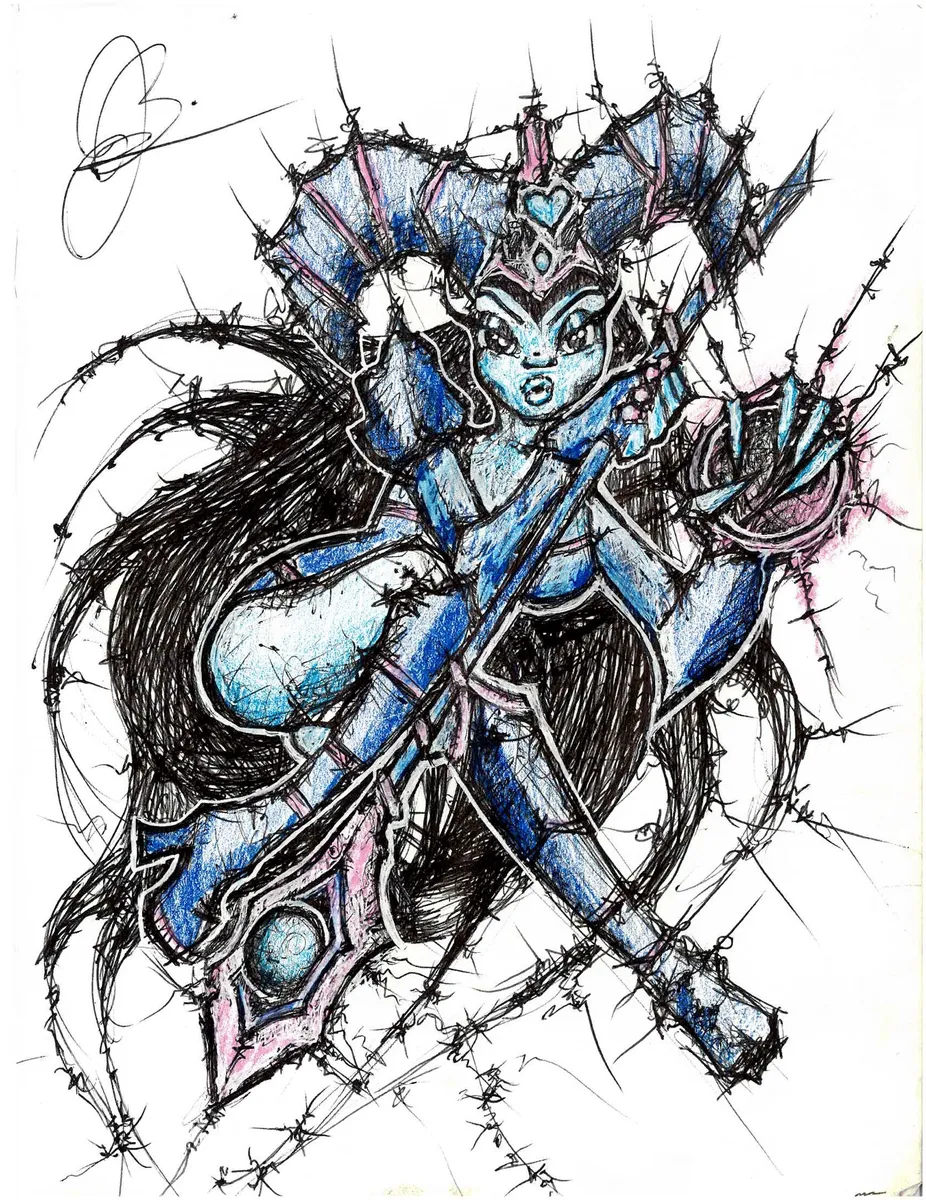 Untitled III — Colored pencil and ink on paper